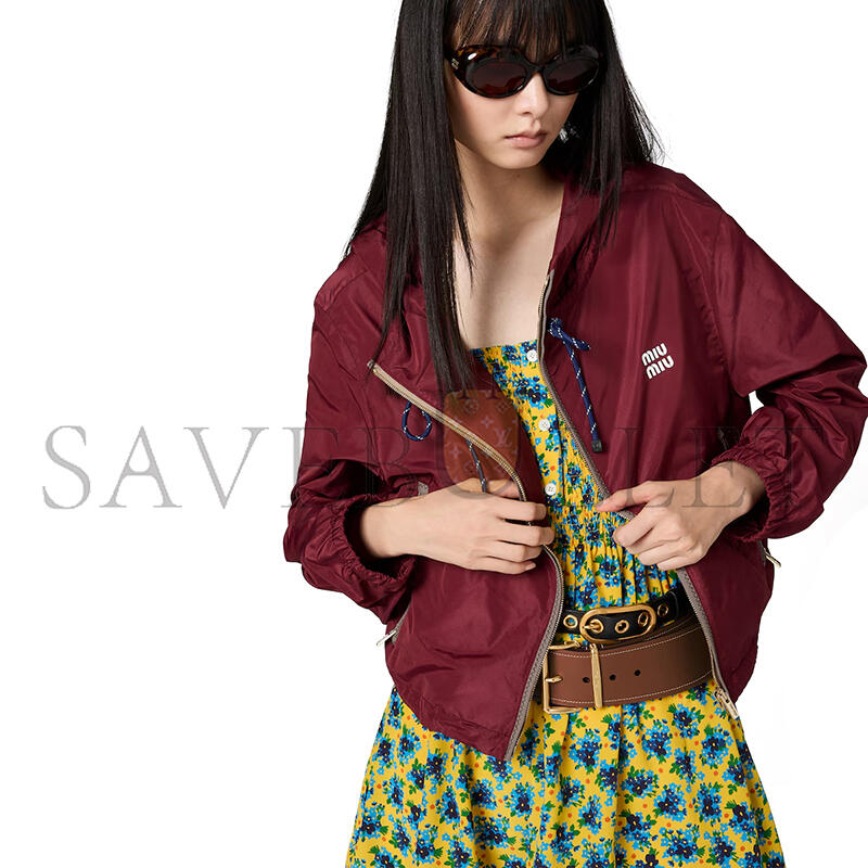 MIU MIU TECHNICAL FABRIC BLOUSON JACKET ML1054